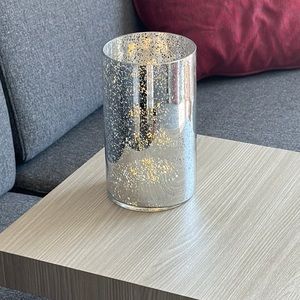 LED Silver Metallic Cylinder
